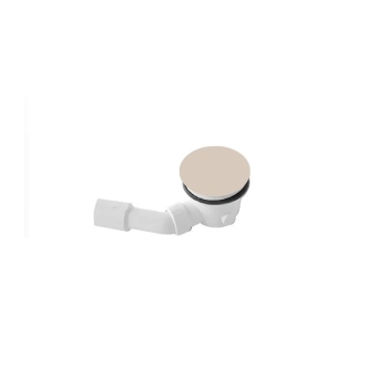 Piletta con sifone per piatto doccia dia. 90 mm tappo in ceramica beige