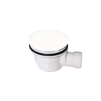 Piletta sifonata 90 mm per piatto doccia Globo Docciatre Plus tappo bianco Pietra