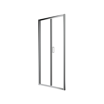 Porta Doccia 100 cm Apertura a Soffietto H190 Cristallo Trasparente Golden