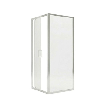 Box Doccia 70x75 Angolare Porta Battente con Fisso H190 Cristallo Trasp. 6mm Profilo Cromo Golden