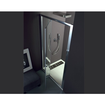 Porta doccia FPB40 in cristallo 6 mm satinato cm. 120 con profilo cromato di Tamanaco