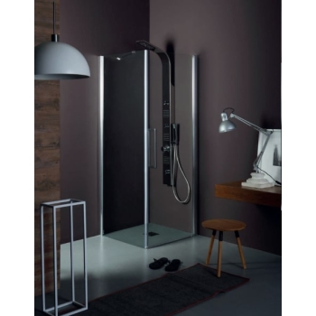 Box doccia TEPB42 in cristallo 6 mm trasparente 80x70 con profilo cromo di Tamanaco