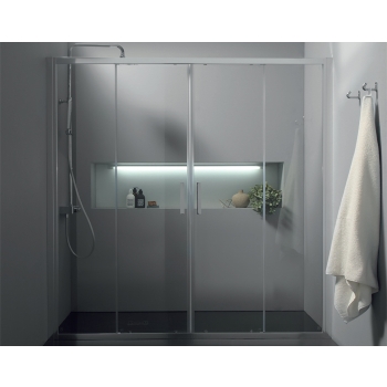 Porta doccia scorrevole cincillà con anticalcare FPSC57 cm 140 di Tamanaco
