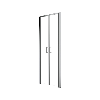 Porta Doccia 80 cm Apertura a Saloon H190 Cristallo Trasparente Golden