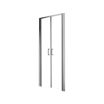 Porta Doccia 90 cm Apertura a Saloon H190 Cristallo Trasparente Golden