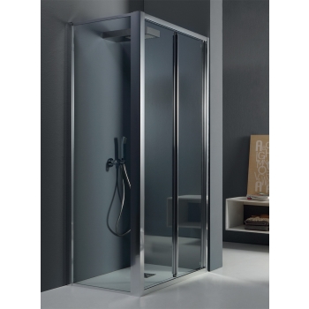 Box doccia FPS30 cristallo 6 mm satinato 65x110 con profilo cromo di Tamanaco