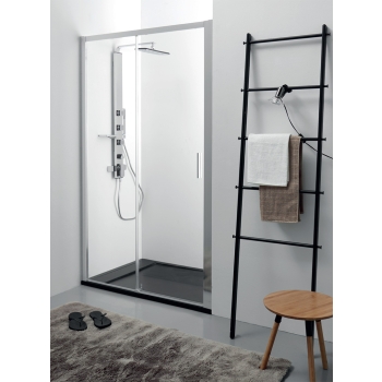 Porta doccia QUICK in cristallo 6 mm trasparente cm. 180 con profilo cromato di Tamanaco
