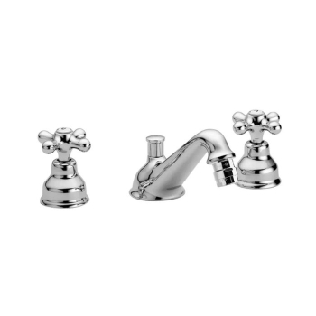 Miscelatore 3 fori bidet con scarico automatico cromo, serie Iris di Paffoni
