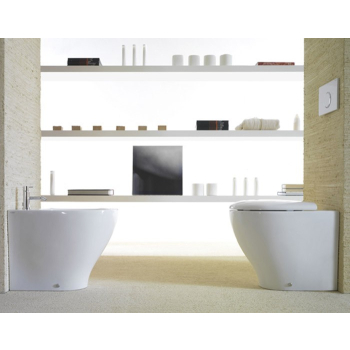 Sanitari Bowl+ filomuro scarico traslato cm. 55x38 con sedile softclose di Ceramica Globo