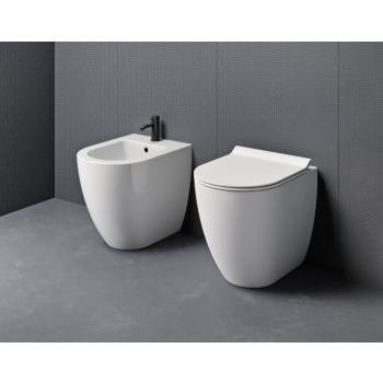 Sanitari Pura 50x36 Filomuro Scarico Vortice Copriwater Slim Soft Close