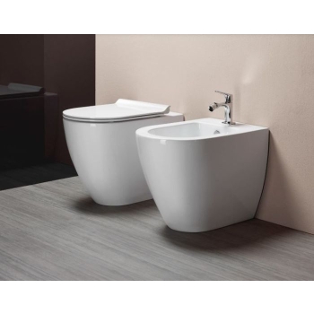 Sanitari Pura 55x36 cm GSI Filomuro Scarico Vortice Copriwater Avvolgente Soft-Close
