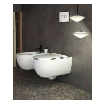 Sanitari Mode sospesi scarico senza brida cm. 53x34 con sedile sottile softclose di Ceramica Globo