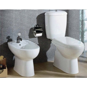 Vaso a terra distanziato monoblocco Diana con scarico parete di Ceramica Azzurra