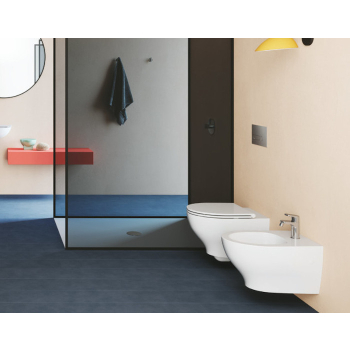 Sanitari Pratica sospesi cm. 53x35,5 con sedile standard di Ceramica Azzurra