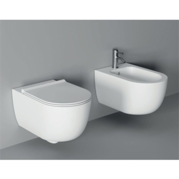 Sanitari Unica sospesi vortice cm. 55x35 con sedile sottile standard di Ceramica Alice