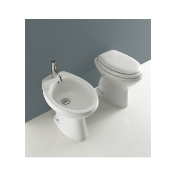 Sanitaires Donatello New siphon de sol cm. 49x39 avec assise en mdf standard blanc brillant