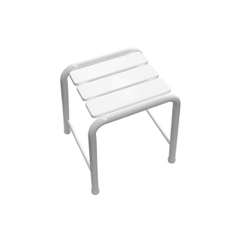 Sgabello doccia Ausilia asportabile 35x34 in acciaio inox e doghe in abs