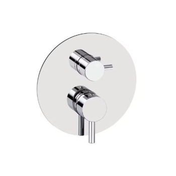 Parte Esterna Miscelatore Light Monocomando Doccia con Deviatore a 2 Uscite Cromo