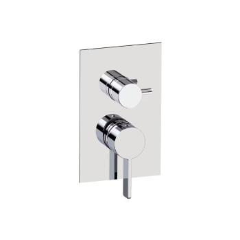 Parte Esterna Miscelatore Rock Monocomando Doccia con Deviatore a 2 Uscite Cromo