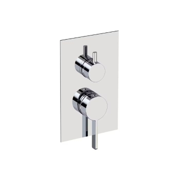 Parte Esterna Miscelatore Rock Monocomando Doccia con Deviatore Rotativo a 3 Uscite Cromo