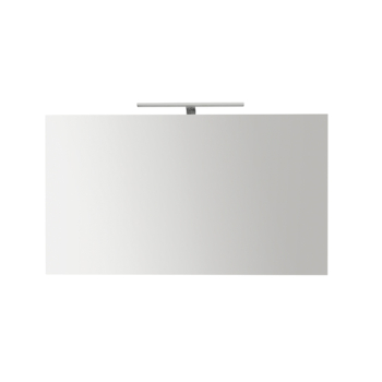Specchio rettangolare 110x70 filo lucido con lampada di Ceramica Globo