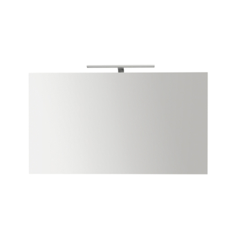 Specchio rettangolare 120x70 filo lucido con lampada di Ceramica Globo