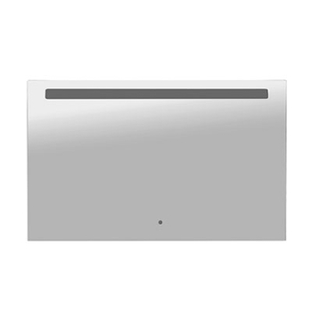 Specchio rettangolare 110x70 filo lucido con lampada a led con interruttore touch di Ceramica Globo
