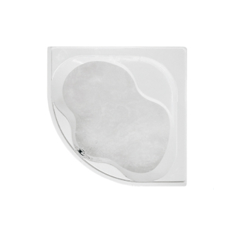 Guscio vasca Astor ad incasso su muratura 135x135 angolare bianco di Glass