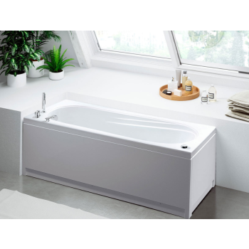 Vasca Astor 170x70 rettangolare bianca completa di rubinetteria di Glass