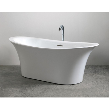 Vasca Flut centro stanza 170x81 ovale in acrilico bianca lucida di Ceramica GSG