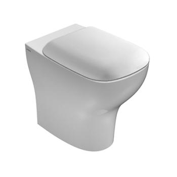 Toilette Argento à ras du mur surélevée cm. 57x37 h48 blanc brillant