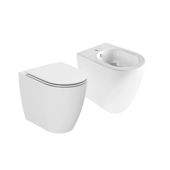 Sanitari Comoda filomuro senza brida cm. 50x36 con sedile sottile softclose di Ceramica Azzurra
