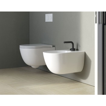 Sanitari Dream Galassia Sospesi 52x36 cm Senza Brida Copriwater Slim Chiusura Tradizionale Bianco