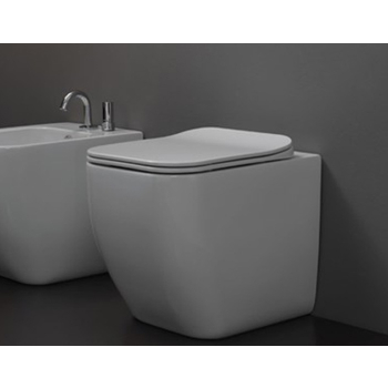 Toilette/bidet Brio au ras du mur sans rebord cm. 52,5x36 blanc brillant