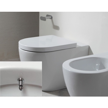 Vaso/bidet a terra traslato Go Clean Link Plus di Ceramica Flaminia