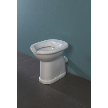 Water Confort a terra disabili cm. 50x38 scarico a parete in ceramica bianco lucido di Ceramica Alice
