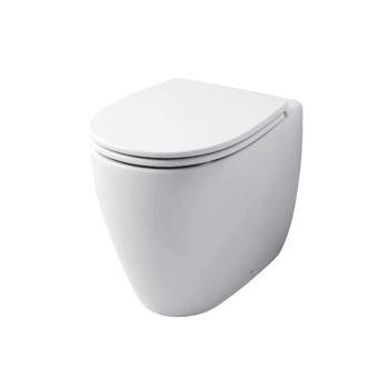 WC Atlas Filomuro Senza Brida 52,5x36 cm Bianco Lucido