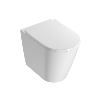 Wc Forty3 Globo Filomuro 55x36 Senza Brida Cleanstorm Bianco Lucido