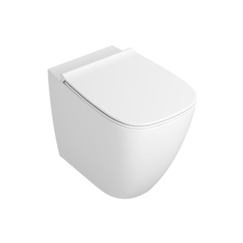 Wc Genesis Globo Filomuro 55x36 Senza Brida Scarico Traslato Bianco Opaco