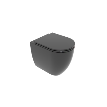 Water Like filomuro senza brida (rimless) cm. 52,5x36 nero lucido di Ceramica GSG