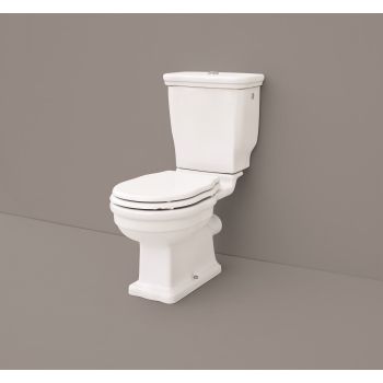Sanitari Hermitage distanziati da muro monoblocco con sedile in noce massello cm. 71x36 di Art Ceram
