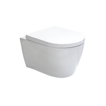 WC Unicum Sospeso Senza Brida 52x36 cm Bianco Lucido