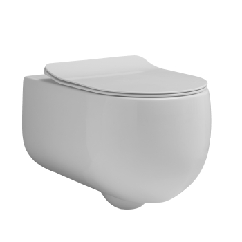 Toilette Flo suspendu sans rebord cm. 54x37 blanc brillant