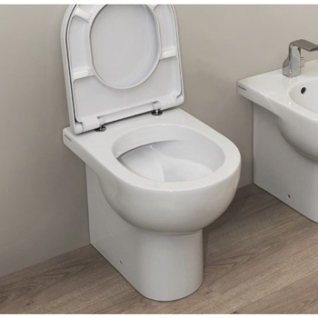 Toilette Quick au ras de mur sans rebord cm. 51x36 blanc brillant