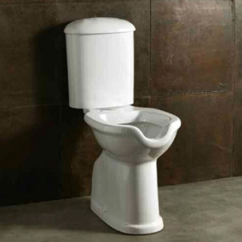 Water Comfort monoblocco disabili scarico terra con cassetta di scarico cm. 71,8x38 bianco di Ceramica Alice