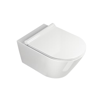 Wc Zero Sospeso 55x35 cm Silentech Bianco Lucido Ceramica Catalano