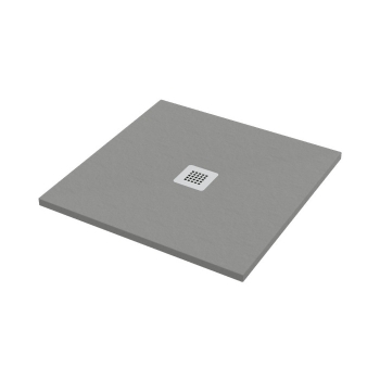 Piatto doccia 100x100 Marmo Resina Slim H2,7 Ardesia Effetto Grigio Opaco