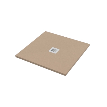 Piatto doccia 100x100 Marmo Resina Slim H2,8 Ardesia Effetto Sabbia Opaco