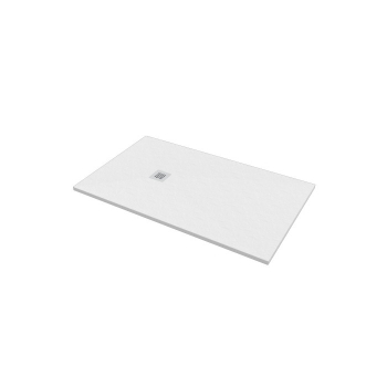 Piatto doccia 90x130 Marmo Resina Slim H2,8 Ardesia Effetto Bianco Opaco
