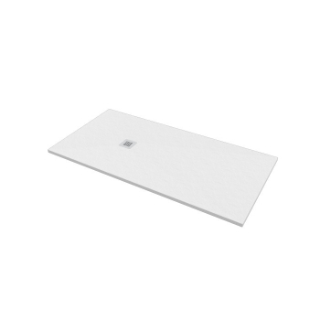 Piatto doccia 90x150 Marmo Resina Slim H2,8 Ardesia Effetto Bianco Opaco